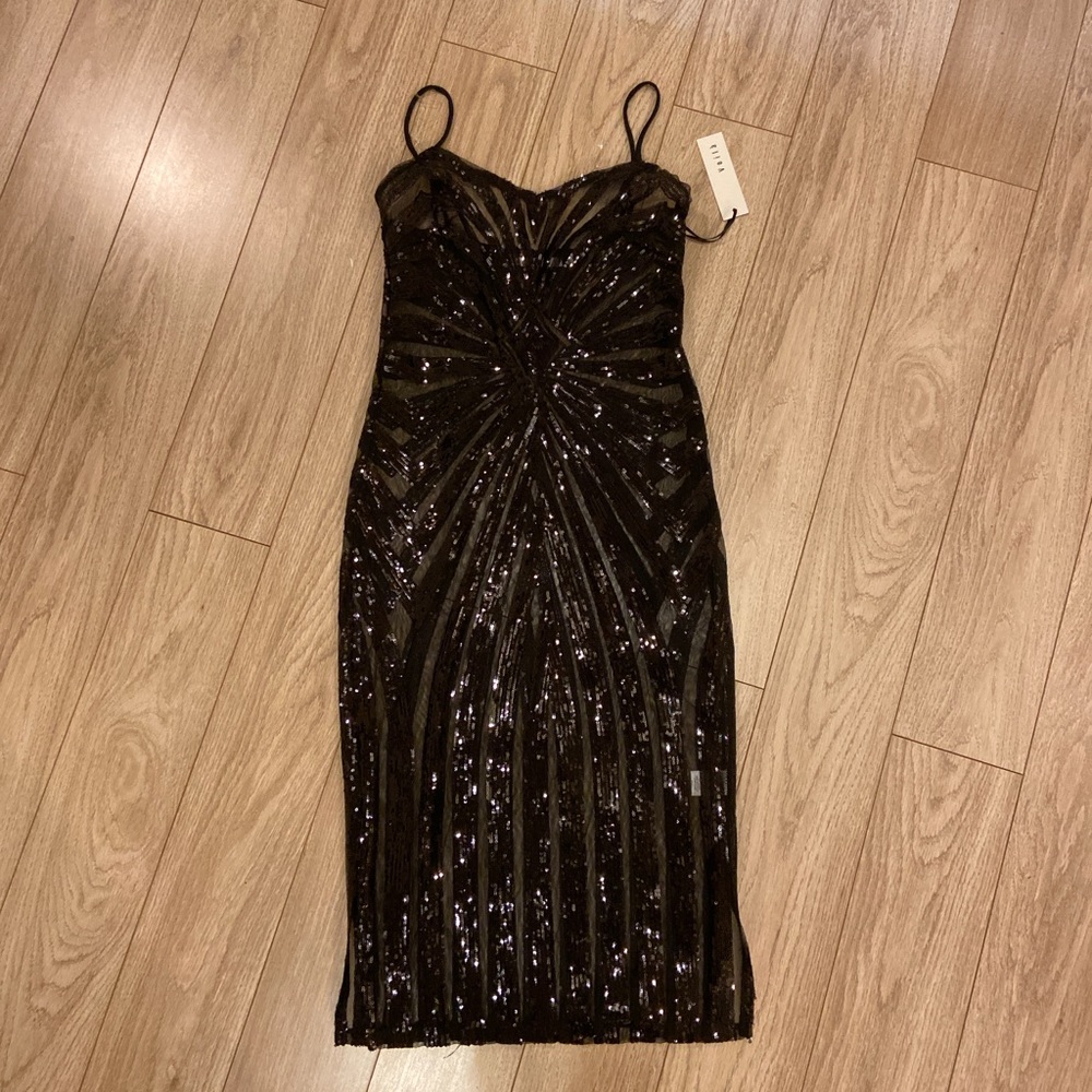 Sheer black sequin dress sheer overlay Gatsby s